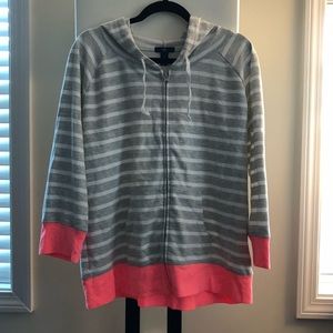 Gap 3/4 Sleeve Zip Up Hoodie